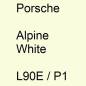 Preview: Porsche, Alpine White, L90E / P1.
